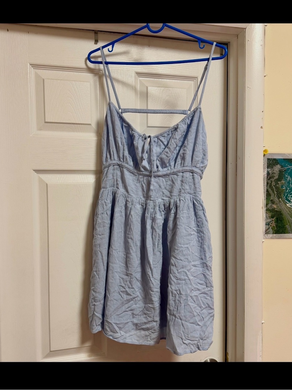 NWT Garage Clothing Kaia Cage Back Flare Mini Dress, Kentucky Blue, X-Large XL